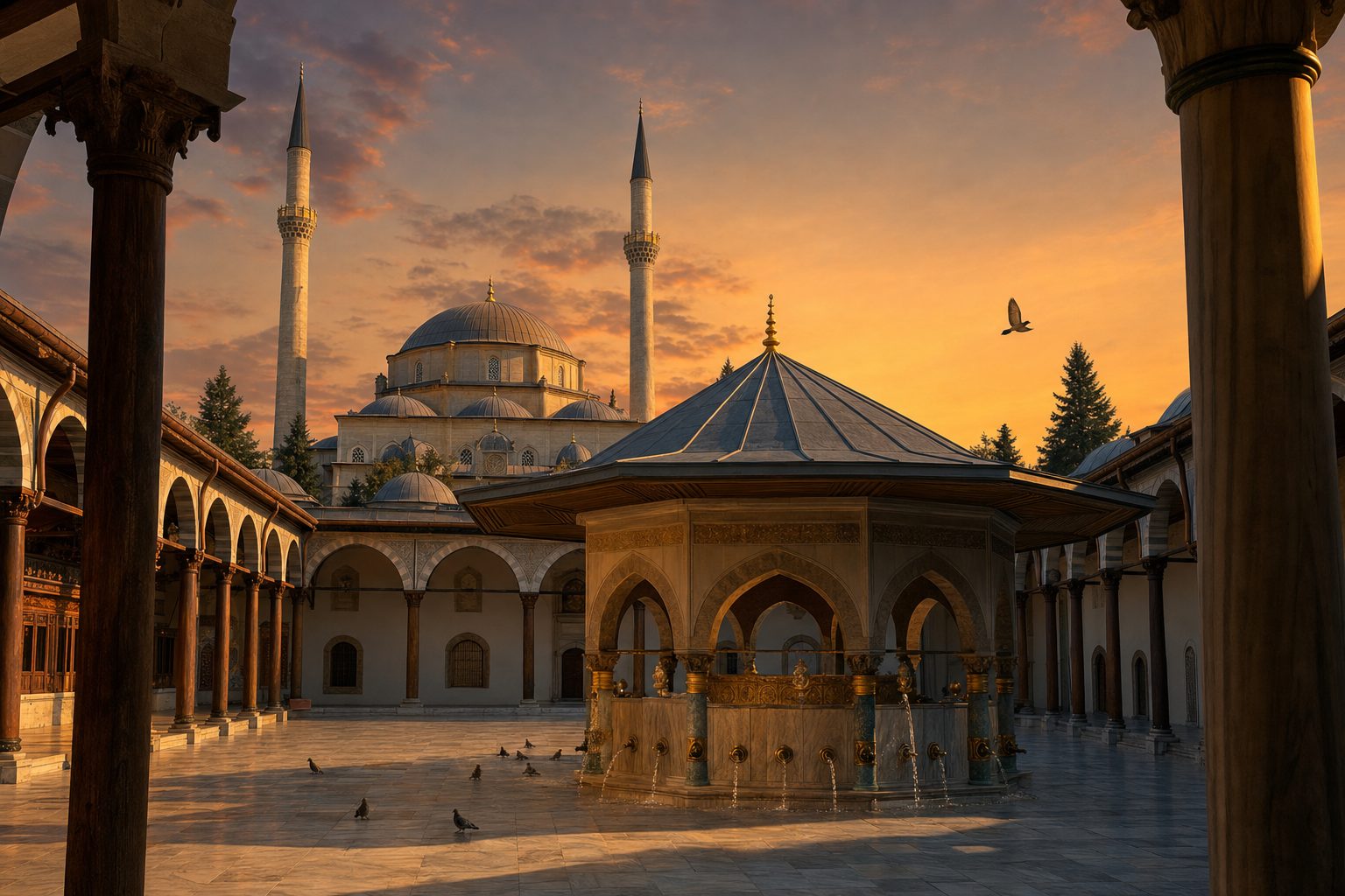 Bursa Emir Sultan Camii ve şelalesi