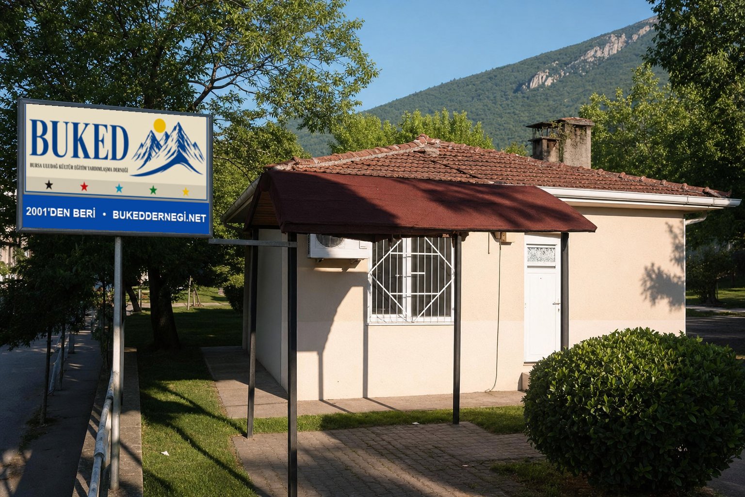 BUKED merkez binası girişi ve tabelası